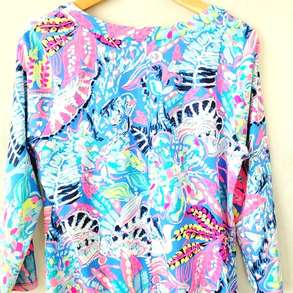 Lily Pulitzer Amina Fantasy Garden Cotton Tunic Top - Picture 7 of 7